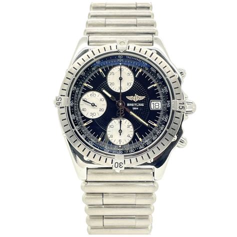 breitling chronomat black steel case men& 39|Breitling Chronomat for sale.